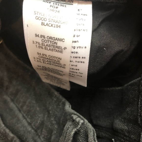 Good American Good Jeans 12 Black Raw Hem - Picture 6 of 12